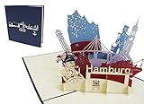 LIN-POP 193 UP 3D Grußkarten Stadtkarten Hamburg, Glückwunschskarten Geburtstagskarten Gutscheinskarten Hamburg