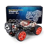 SUNFOUNDER Smart Video Car Kit V2.0 für Raspberry Pi 4 Model B 3B+ 3B Roboter Bausatz mit Graphical Visual Programming Language, Remote Control, Elektronik Auto Robot Spielzeug