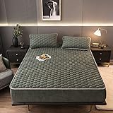HAIBA Matratzen-Bett-Schoner mit Spannumrandung |Auch für Boxspring - Betten und Wasser - Betten geeignet | Microfaser | 100% Polyester | Matratzen-Auflage,90x200+30