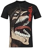 Attack on Titan Attack Männer T-Shirt schwarz XL 100% Baumwolle Anime, Fan-Merch, TV-Serien