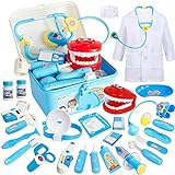 BUYGER Arztkoffer Kinder Rollenspiel Spielzeug Medizinisches Doktor Arztkittel Geschenke Kinderspielzeug für Mädchen Junge ab 3 Jahre