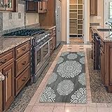 WESG Eingangstür Küchenmatte Boho Bodenmatte Teppich Blume Outdoor Teppiche Und Teppiche Für Zuhause Wohnzimmer Küche Zimmer NO.1 40X120cm