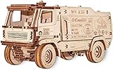 EWA Eco-Wood-Art 5309RR EWA EcoWoodArt 3D Holzpuzzle für Jugendliche und Erwachsene-Mechanisches Dakar Racing Truck MAZ Modell-DIY-Bausatz, Selbstmontage, kein Kleber erforderlich