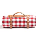 ZJJ Extra große Faltbare Picknickdecken Multifunktionale Strand Teppichmatte Tragbare Outdoor Reisen wasserdichte Sanddichte Teppich Für Wandern Camping,Rot,150x200cm
