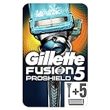 Gillette Fusion 5 ProShield Rasierer Herren mit Trimmerklinge für Präzision und Gleitbeschichtung, Rasierer + 6 Rasierklingen