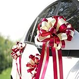 Zugbögen Geschenkbögen Zugbögen, Geschenkbögen für Weihnachtsgeschenkverpackung, Große Ziehschleife, 10 Stück 18cm Geschenkschleife 50cm Länge Dekoschleife Geschenk Schleife für Hochzeit Party F