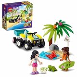 LEGO 41697 Friends Schildkröten-Rettungswagen, Tierrettung mit Meerestiere-Figuren, Spielzeug ab 6 Jahren mit Strand-Geländewagen und Anhäng