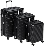 Amazon Basics Hartschalen - kofferset - 3-teiliges Set (55 cm, 68 cm, 78 cm), Schwarz