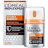 L'Oréal Men Expert Gesichtspflege für Männer, Feuchtigkeitscreme für sensible und trockene Haut, Hydra Energy Comfort Max Feuchtigkeitspflege, 1 x 50 ml