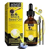 Black Seed Oil Organic Cold Pressed - 100% reines & natürliches Schwarzkümmelöl Bio Kaltgepresst, Schwarzkümmelöl Ungefiltert für Haare & Haut & Verpflegung, Schwarzkümmelöl Bio Immunsystem, Verdauung