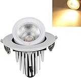 Stabiles Einbau-Downlight mit mehreren Winkeln Bekleidungsgeschäft Hotel Gewerbliche Beleuchtung Deckenstrahler Langlebige Haushalts-Downlight Hochwertiger Aluminium-Strahler(Neutrales Licht,15W)