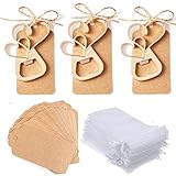 Awtlife 30 Stück Doppelherz-Flaschenöffner, Hochzeitsgeschenke, mit Etikett, durchsichtige Tasche für Hochzeit, Party, Gastgeschenke, W