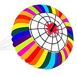 Taruor Lenkdrachen Groß 2m für Erwachsene und Kinder, Einfach zu Fliegen, Riesiger Regenbogendrachen 78,7 '' für Park und Strand, Spielzeug für Jungen 10+ Jahre