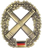 Original Bundeswehr Barettabzeichen aus Metall in verschiedenen Sorten zur Auswahl Farbe Artillerie