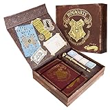 Harry Potter Geschenke Schreibwaren Set mit Notizbuch A5, Zauberstab Stift und Briefpapier Set mit Umschlägen, Sticky Notes und Aufklebern, Hogwarts Brief Set