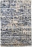 Rug Studios Teppich Queen | Handgeknüpft | Farbe: Graphite; Größe: 120x170 cm | strapazierfähig und leicht zu reinigen | Wohnzimmer | S