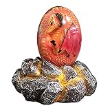 Aibyks Lava Dragon Egg Dream Crystal Transparentes Harz Drachenei Mit Lavabasis Exquisite Dinosaurier-Ei-Souvenirs Schrecklicher Lava-Drache Wird Bald Geboren