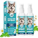 Dentalspray für Hunde 2 Stück Hund Zahnstein Spray Dental Zahnspray Zahnsteinspray Zahnpflegespray Oral Care Mundreinigungsspray Entfernt Zahnsteinentferner Zahnreinigung Zahnpflege Minzgeschmack
