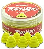 Haldorado Tornado Pop Up XL, Speziell Geformter, Gekochter Schwimmender Köder, Karpfenangeln, 100 % Biologisch Abbaubar, N-Butyric-Pineapple, Gelb, 15 mm