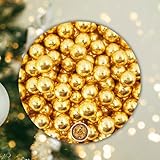 EinsSein 0,35kg Crispy Schokoperlen large gold glanz - ca 1,8 cm große Schokokugeln - Gastgeschenke Hochzeit Taufe Kommunion - Schokodragees Schokolinsen Hochzeitsmandeln Candy Bar Nikah Sek