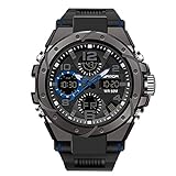 RORIOS Herren Militär Sportuhr Digital Quarz Uhr mit Silikon Armband Digitaluhren für Männer Jugendliche Elektronische Uhr mit Alarm Timer