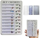 Portable Checklist Memo Plastic Board, Memo Plastic Board, To Do List Sticky Notes, Rv Checklist My Chores Reusable Checklist (B)