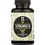 BeSoHappy® Vitamin B Komplex Forte | Mit 10 µg Vitamine B12 pro Tagesdosis | 180 Kapseln, Versorgung für 6 Monate | Vegan | Laborgeprüft und Getestet Nahrungsergänzungsmittel in Deutschland