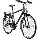 ZÜNDAPP Silver 3.0 Trekking Fahrrad Herren 28 Zoll | Trekkingrad mit 21 Gang Schaltung Shimano Acera | Fahrräder für 160-175 cm | City Bike mit StVZO Beleuchtung (Silber, 52 cm)