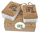 Liamba Lernkarte Pocket | 2 x 100 Karteikarten für unterwegs mit dem praktischen Ring | DIN A8 Format | 7,4 x 5,2 cm | 170g | liniert | FSC zertifiziert und in Deutschland hergestellt