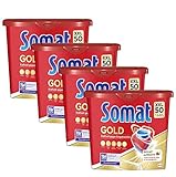 Somat, Gold, Spülmaschinentabs, 200 (4x50) Tabs, Extra-Kraft gegen Eingebranntes und Glanz-Effekt