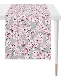 Apelt Tischläufer'Springtime' rosa-grau Größe 48x140 cm