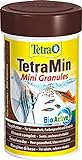 TetraMin Mini Granules - langsam absinkendes Fischfuter für kleine Zierfische wie z.B. Salmler und Barben, 100 ml Dose