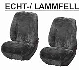RAU Universal Sitzbezug Schonbezug Paar ECHTFELL LAMMFELL anthrazit