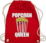 Shirtracer Karneval & Fasching Kostüm Outfit - Popcorn Queen - weiß - Unisize - Rot - Popcorn - WM110 - Turnbeutel und Stoffbeutel aus Baumwolle