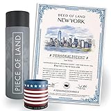 happylandgifts® Premium | Echtes New York Grundstück als einzigartiges Geschenk für Amerika Fans | Personalisierte Besitzurkunde in Farbe mit Wunschname und persönlicher Widmung