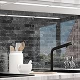 StickerProfis Küchenrückwand selbstklebend Glasoptik - STEINWAND Luxury - 1.8mm, Versteift, alle Untergründe, Hart PET Material, Premium 60 x 400cm