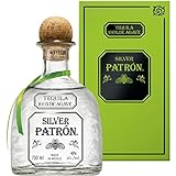 PATRÓN Silver Premium-Tequila aus 100 % besten blauen Weber-Agaven, in Mexiko in kleinen Chargen handdestilliert, perfekt für Margaritas & Cocktails, 40 Vol-%, 70 cl/700 ml