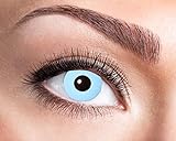 Eyecatcher - Farbige Kontaktlinsen, Farblinsen, Wochenlinsen, 2 Stück, Halloween, Karneval, Fasching, Eisblau, blau