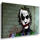I am not a monster Joker Leinwandbild / LaraArt Bilder / Mehrfarbig + Kunstdruck f04 Wandbild 60 x 40 cm