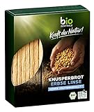 biozentrale Knusperbrot Erbse Linse, Bio-Knusperbrot, vegan & glutenfrei, lecker als Snack pur oder mit Aufstrich, 7 x 100 g
