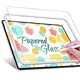 JETech Papier Glas Schutzfolie für iPad Pro 12,9 Zoll 2021/2020/2018 (5./4./3. Generation) Einfaches Installationswerkzeug, Displayschutz Gehärtetes Glas Papier Matt Finish Blendfreiem, 1 Stück