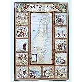 Bibelgeschichten Karte illustriert Land Israels Judaica Karte 66 x 45 cm Poster Holyland