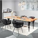 Lomadox Esszimmer Sitzgruppe 240 cm Massivholz Esstisch mit 4 Stühlen modernes Design