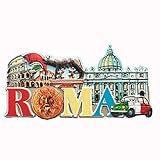 3D-Kühlschrankmagnet, Motiv: Vatikan, Kolosseum, Rom, Italien, Souvenir, Geschenk, Heim- und Küchendekoration, Magnetaufkleber, Roma-Kühlschrank-Magnet-Kollektion