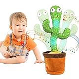 MIAODAM Kaktus Plüschtier, Tanzen Kaktus Plüschtiere Singen und Tanzen, Elektronisches Shake Kaktus Form Spielzeug Für Kinder Erwachsene (Singen + Tanzen + Leuchten + Wiederholen)…