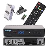 Ankaro DCR 3000 Plus digitaler 1080p Full HD Kabel-Receiver für Kabelfernsehen (HDTV, DVB-C/C2, HDMI, Scart, Coaxial, Mediaplayer, USB) automatische Installation–schwarz