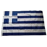 Nationalflagge Bestickte genähte Griechenland-Flagge Griechische Nationalflagge World Country Flag Banner Oxford Fabric 3x5ft