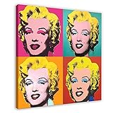 Ölgemälde Andy Warhol Marilyn Diptych Leinwandposter Wandkunst Dekor Druck Bild Gemälde für Wohnzimmer Schlafzimmer Dekoration 40 x 40 cm Rahmen: 1