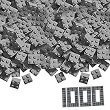 Simba 104114554 - Blox, 1000 graue Bausteine für Kinder ab 3 Jahren, 4er Steine, im Karton, hohe Qualität, vollkompatibel mit vielen anderen Herstellern