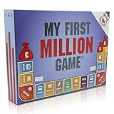 my first million game Gesellschaftsspiele für Erwachsene, Investitionsspiel Brettspiel mit Aktien, Immobilien und Startups, Wissensspiel ab 16 J